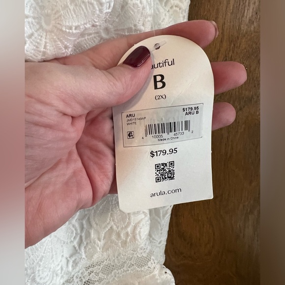 Arula size B white one shoulder tiered dress. New with tags. - Picture 4 of 7